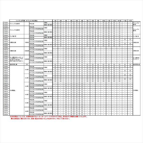 YKKAP シンプレオ・ルシアス門扉 オプション 片開き用 門柱仕様 すき間隠し H20用 （内開き専用） ＊本体と同時購入価格 