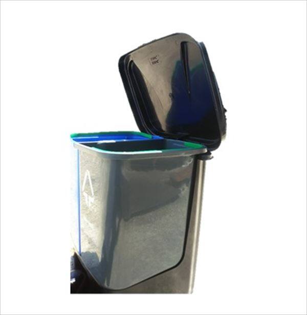 メタルテック 分別ごみ箱ツートン ブルー＆グレー 『ダストボックス ゴミステーション 屋外』 