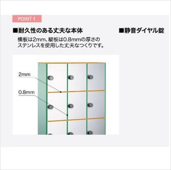コーワソニア パーソナルロッカー 3列5段タイプ 静音ダイヤル錠仕様 MPS-15 ※受注生産品 