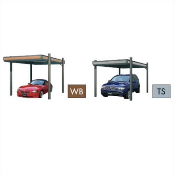 ヨドコウ ヨドカーポ パワード 積雪強度1500Nｍ2（積雪75cm） 2台用 基本棟 KDAG-5650 