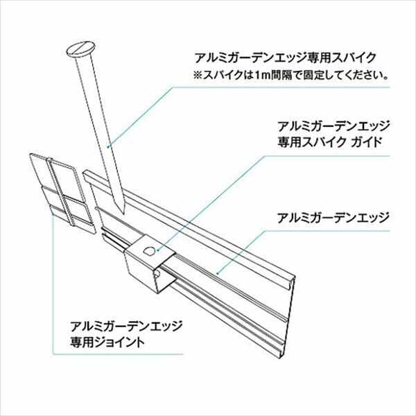 タカショー  アルミガーデンエッジ    L=2900  NDA-01　#50855600　1枚　「2017年秋　新商品」 