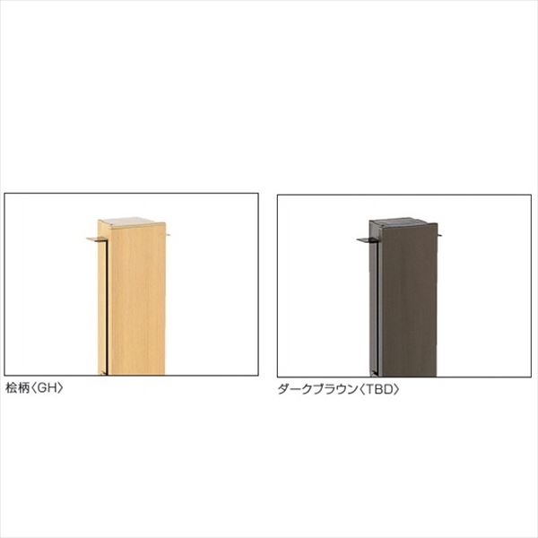 三協アルミ 樹脂竹垣 紗更 建仁寺垣+四ツ目垣 独立施工タイプ(間仕切支柱タイプ) 2段施工仕様 端部支柱キャップ (1組) 