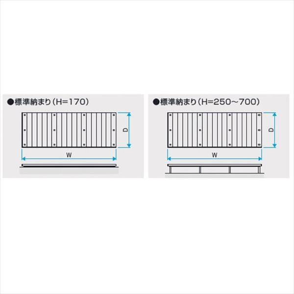 三協アルミ 屋外フローリング ラステラ 標準納まり 束柱・固定 シングルフレームタイプ 4.0間×7尺 H=250 2470 『ウッドデッキ 人工木 樹脂デッキの進化形』 