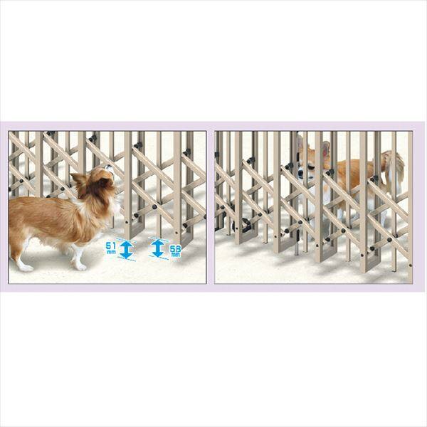 三協アルミ　クロスゲートP　ペットガードタイプ　片開きタイプ　24SH12(1216mm)　キャスタータイプ　『カーゲート　伸縮門扉』 