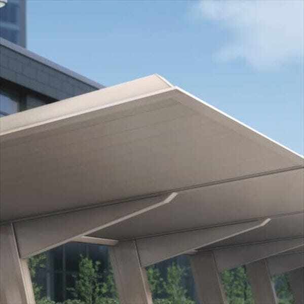 【法人様限定商品 個人宅・現場配送不可】四国化成 マイルーフ7 基本セット(単独用) アルミ押出形材仕様 木調カラー ＭＲ7E-A2031 『休憩所・喫煙所タイプ』 