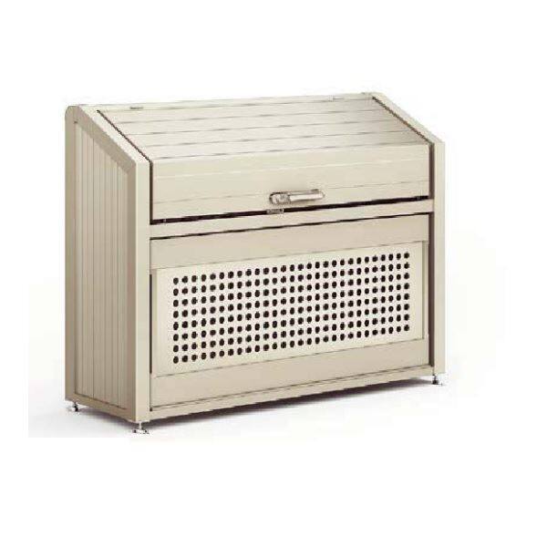 リクシル ゴミ収納庫PB型 1400 奥行700 単体(W１)1200 『ゴミ収集庫 ゴミ袋（45L）集積目安 17袋、世帯数目安 8世帯』 ステンカラーＳ