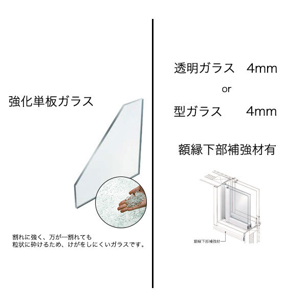 【YKKAP正規ガラス使用】YKK YKKAP マドリモ 内窓 プラマードU 浴室仕様 引違い窓(2枚建) ユニットバス納まり 強化単板ガラス 額縁下部補強材有仕様 透明ガラス 4mm / 型ガラス 4mm 幅 550mm ～ 1000mm 高さ 1201mm ～ 1300mm『 内窓 diy 』 