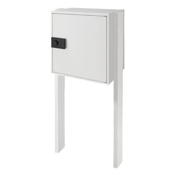 リクシル 宅配ボックスKT ポール仕様(埋め込み仕様) コンパクト 左開き 色：シャイングレー シャイングレー