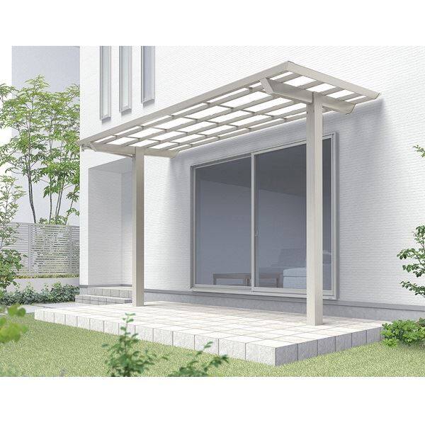 リクシル テラスVB 単体セット 標準柱 W37×D19 熱線吸収ポリカ クリアマットS