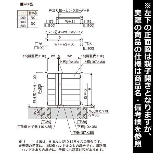 YKKAP ルシアス門扉YM2型 片開き 門柱仕様 09-12 内開き仕様 UME-V-YM2 アルミカラー
