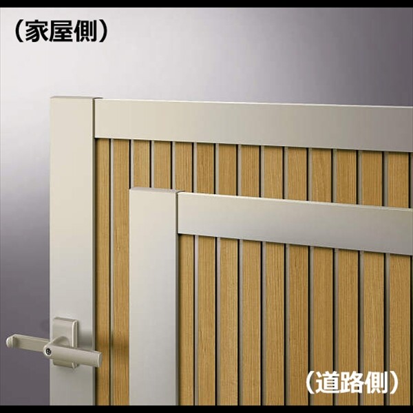 YKKAP ルシアス門扉TM1型 両開き 門柱仕様 09-14 内開き仕様 UME-V-TM1 複合カラー