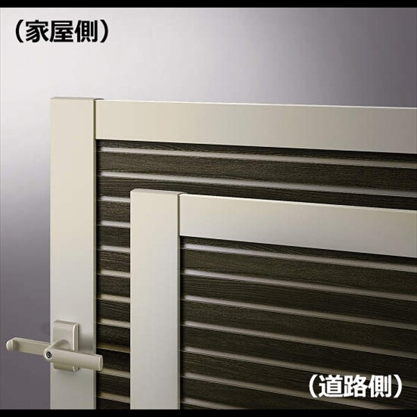 YKKAP ルシアス門扉YM1型 片開き 門柱仕様 10-12 内開き仕様 UME-V-YM1 複合カラー