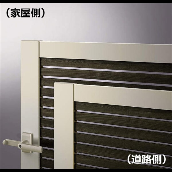 YKKAP ルシアス門扉YS1型 片開き 門柱仕様 08-14 内開き仕様 UME-V-YS1 複合カラー