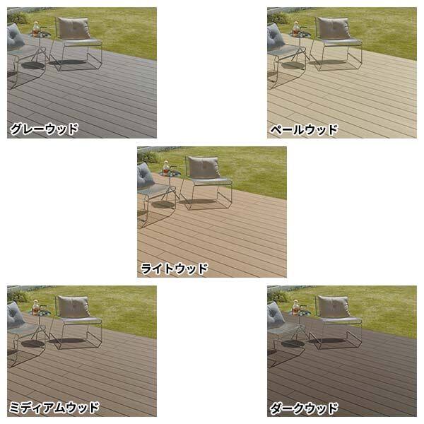 リクシル 樹ら楽ステージ 束柱Bセット(調整束・ロング束柱) 幕板A仕様 4間×7尺 『ウッドデッキ diy キット 樹脂 人工木』 