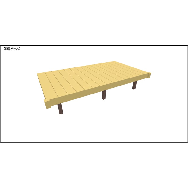 LIXIL リクシル 人工木ウッドデッキ 樹ら楽 プレーンタイプ 1.5間（2750mm） × 5尺（1528mm） 幕板Aセット 束柱Bタイプ（調整） 標準束柱（373～550mm） 