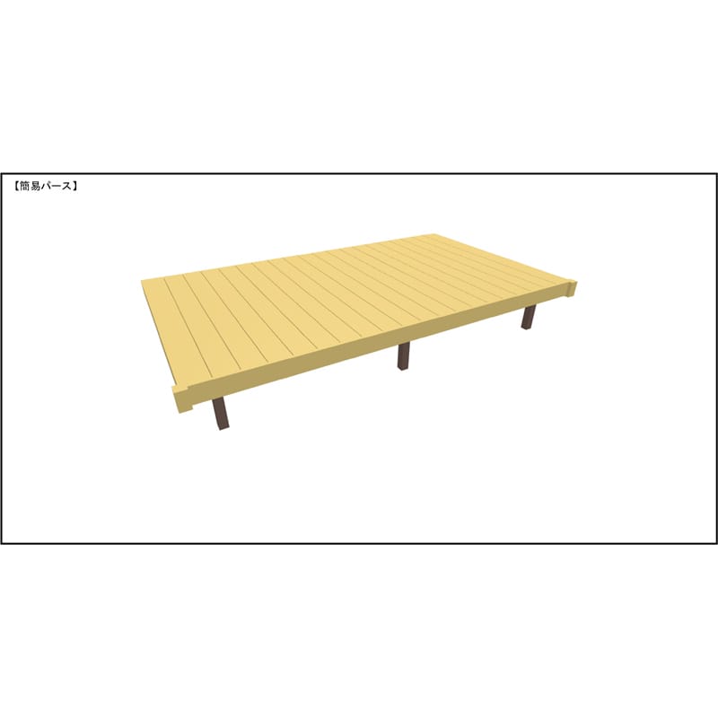 LIXIL リクシル 人工木ウッドデッキ 樹ら楽 プレーンタイプ 2.0間（3650mm） × 7尺（2128mm） 幕板Aセット 束柱Bタイプ（調整） 標準束柱（373～550mm） 