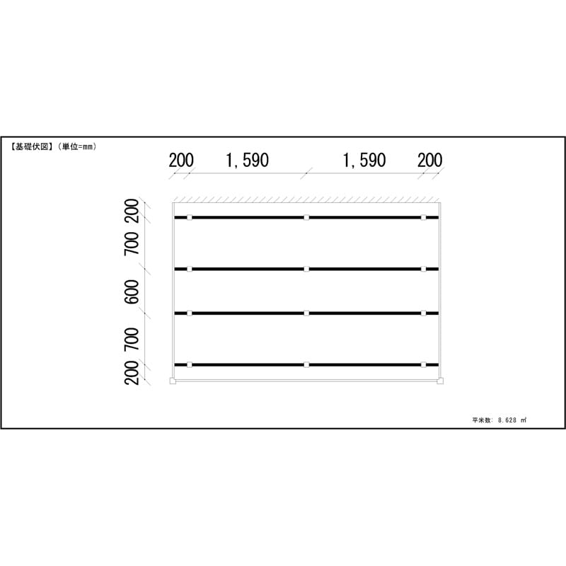 LIXIL リクシル 人工木ウッドデッキ 樹ら楽 プレーンタイプ 2.0間（3650mm） × 8尺（2428mm） 幕板Aセット 束柱Bタイプ（調整） 標準束柱（373～550mm） 
