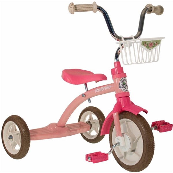 イタルトライク(Italtrike) 10” Super Lucy tricycle Rose Garden スーパー ルーシー 三輪車 7111CLA992680 対象年齢2歳～5歳 ピンク