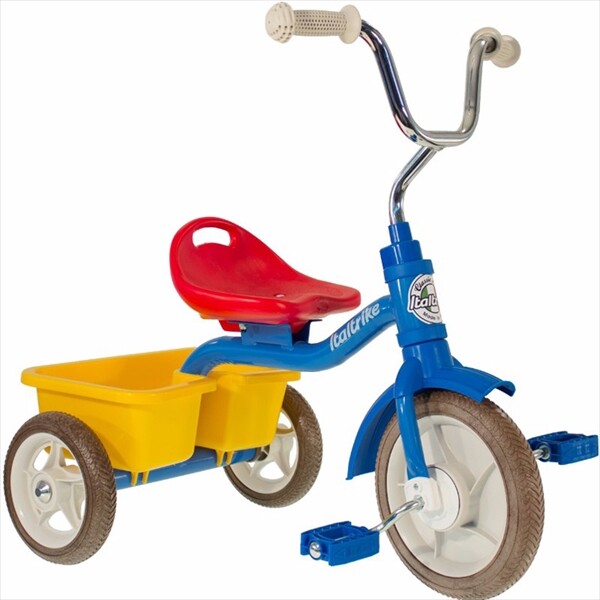 イタルトライク(Italtrike) 10” Transporter tricycle Colorama トランスポーター 三輪車 1021TRA990302 対象年齢2歳～5歳 ブルー