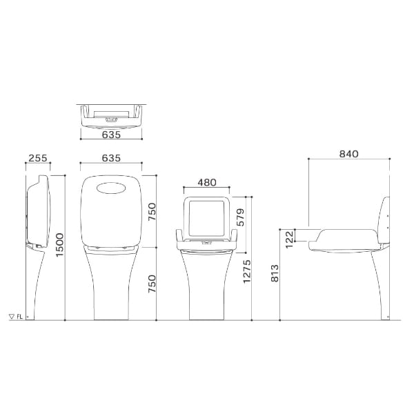 オモイオ（omoio） オムツっ子V1スタンドセット W635×D256(841)×H1495(1272)mm TS-V1-S 