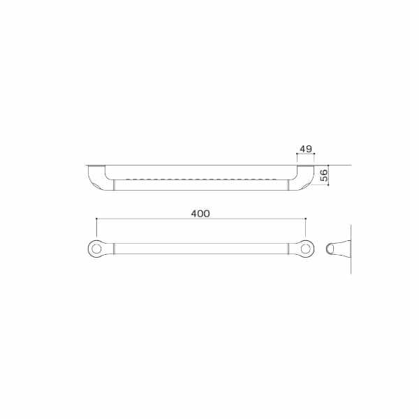 オモイオ（omoio） おきがえ台用手すり L400mm φ30mm TS-BAR 