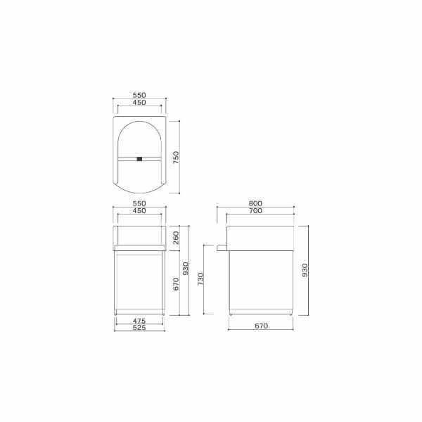 オモイオ（omoio） オムツっ子NR BR-NR W550×D800×H930mm BR-NR (旧品番:C-200) 