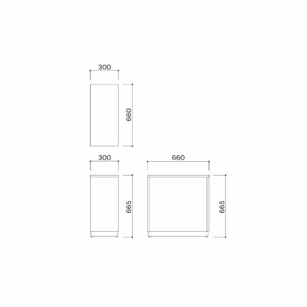 オモイオ（omoio） オムツっ子NR用脇台 W300×D660×H665mm BR-NR-ST (旧品番:C-204) 