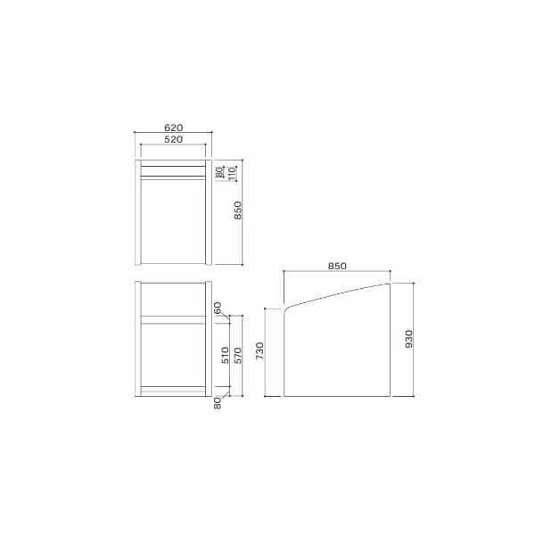 オモイオ（omoio） オムツっ子たっち W620×D850×H930mm BR-TC 