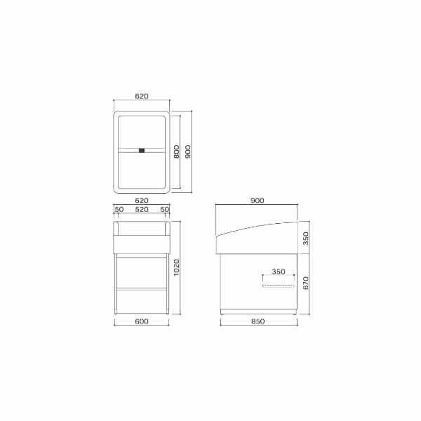 オモイオ（omoio） オムツっ子四方囲み BR-4W W620×D900×H1020mm BR-4W 