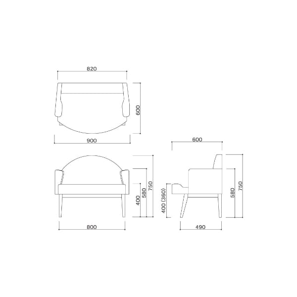 オモイオ（omoio） フェアリーチェア90 BR-FC90 W900×D600×SH400(360)×AH580×H750mm BR-FC90 (旧品番:FC-90) 