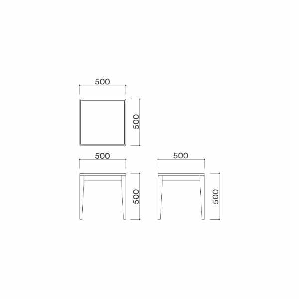 オモイオ（omoio） 授乳室テーブル50 W500×D500×H500mm BR-TB-50 (旧品番:FST-50) 