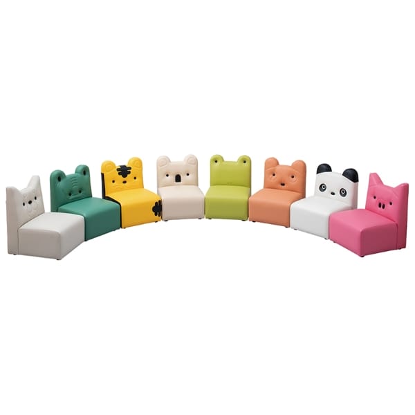 オモイオ（omoio） キッズソファ1P トラ W360×D400×H470×SH220mm KS-1P-TG (旧品番:AS-018) 