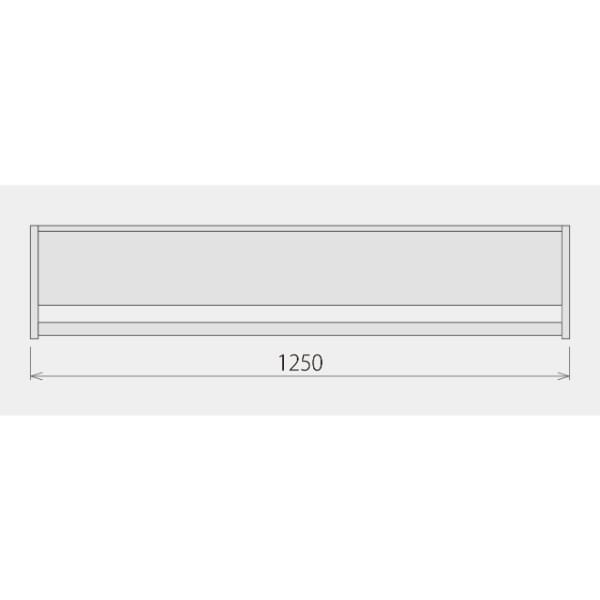 森田アルミ工業 室内物干し多目的シェルフミルクホワイト×バーチ W=1250 WAL12-WB 