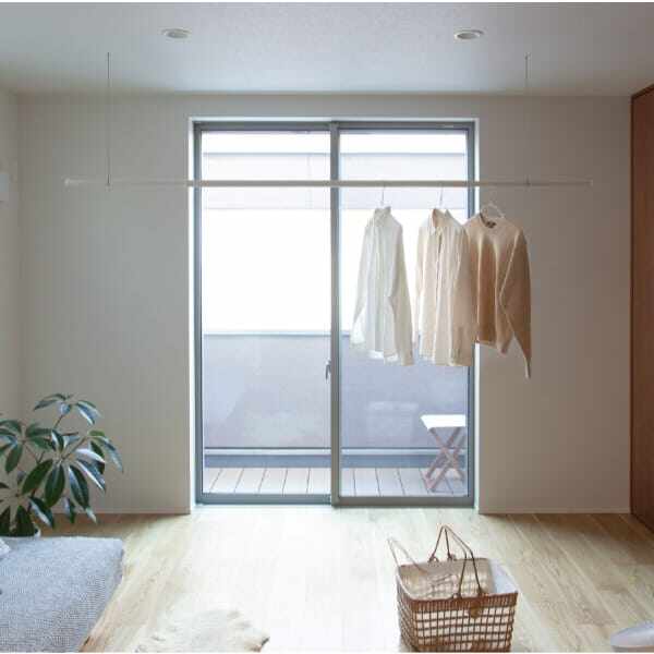 森田アルミ工業 伸縮物干し竿 simplelaundrybar(SEN セン） SENホワイト 