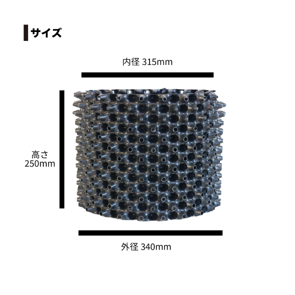 南榮工業 ルートプラスポット(エアープルーニングコンテナ) RootPlus 18L 高さ25cm × 内径31.5cm 5個セット GSAP300SNPK 