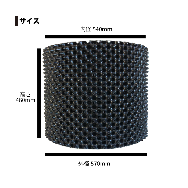 南榮工業 ルートプラスポット(エアープルーニングコンテナ) RootPlus 110L 高さ46cm × 内径54cm 3個セット GSAP550L 