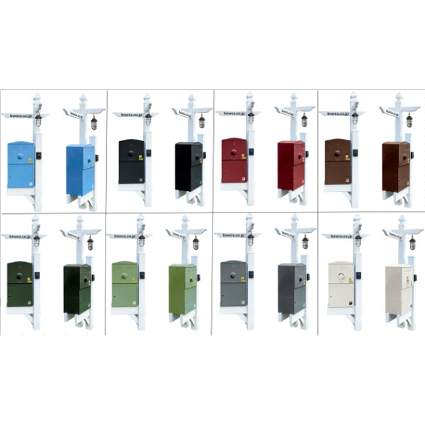 【欠品中 納期未定】ボウクス（BOWCS） ブライズボックス用オプション 機能門柱バイナルスタンド Large用 装飾レール付きタイプ ホワイト