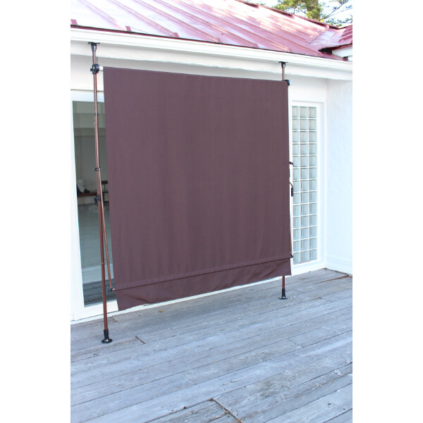 Living Out シェード・物干し竿付きオーニング 2m 3623000835 『日よけ シェード 前幕付き つっぱり』 グリーン