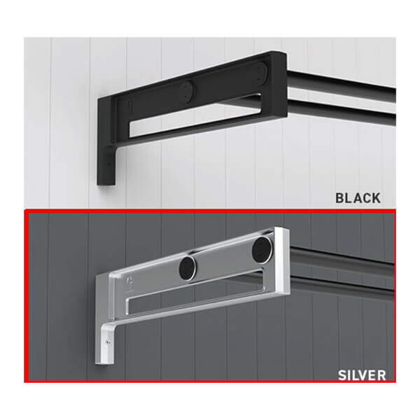 オークス AUX タスガーデン TasGarden ランドリーホルダー & ポールセット Sサイズ 1本タイプ TGS52005SL 『 物干し 竿掛け 物干し金具 屋外 室内 壁付け DIY アルミ おしゃれ ベランダ 』 シルバー