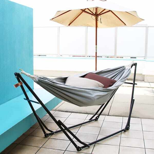 ライフオンプロダクツ Sifflus(シフラス) 2WAY自立式ポータブルハンモック SFF-03-BK ブラック