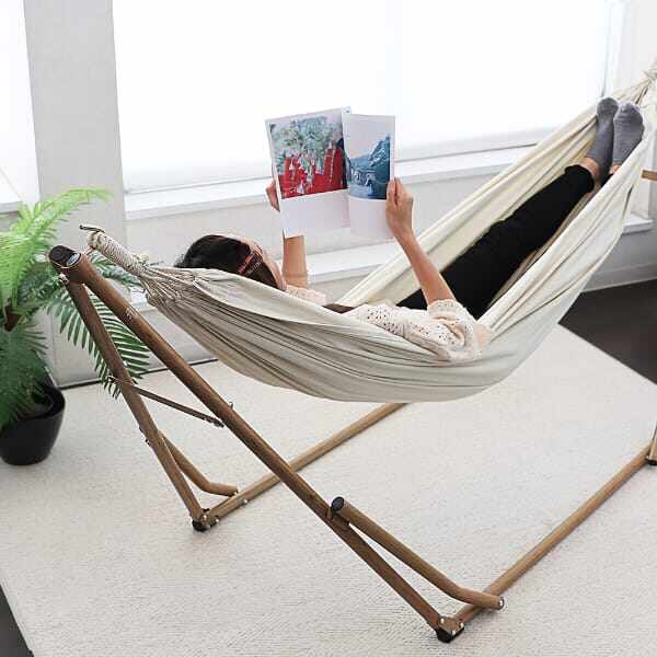 ライフオンプロダクツ Sifflus(シフラス) 3WAY自立式ポータブルハンモック SFF-04-WD ウッド