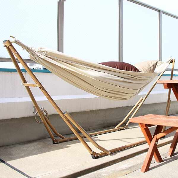 ライフオンプロダクツ Sifflus(シフラス) 3WAY自立式ポータブルハンモック SFF-04-WD ウッド