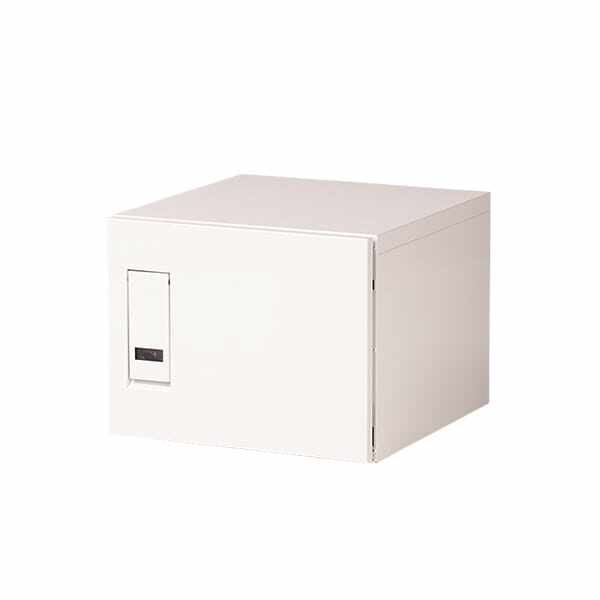 エスディエス 集合住宅向け宅配ボックス セミラージタイプ 収納サイズ：45L TK72-IW-R-A 『賃貸 マンション アパート 後付け 宅配ボックス ポスト一体型 防滴 大容量 暗証番号』 アイボリーホワイト