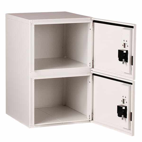 エスディエス 集合住宅向け宅配ボックス セミラージユニット 収納サイズ：45L×2 TK73-IW-R-A 『賃貸 マンション アパート 後付け 宅配ボックス ポスト一体型 防滴 大容量 暗証番号』 アイボリーホワイト