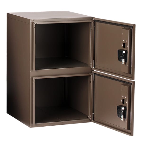 エスディエス 集合住宅向け宅配ボックス セミラージユニット 収納サイズ：45L×2 TK73-WB-R-A 『賃貸 マンション アパート 後付け 宅配ボックス ポスト一体型 防滴 大容量 暗証番号』 ウォルナットブラウン