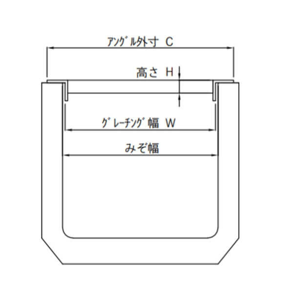 個人宅・現場配送不可 法人様限定商品 法山本店 U字溝用グレーチング（普及型）鋼板製 溶融亜鉛メッキ仕上げ 適用みぞ幅440ｍｍ HGU-440-32 
