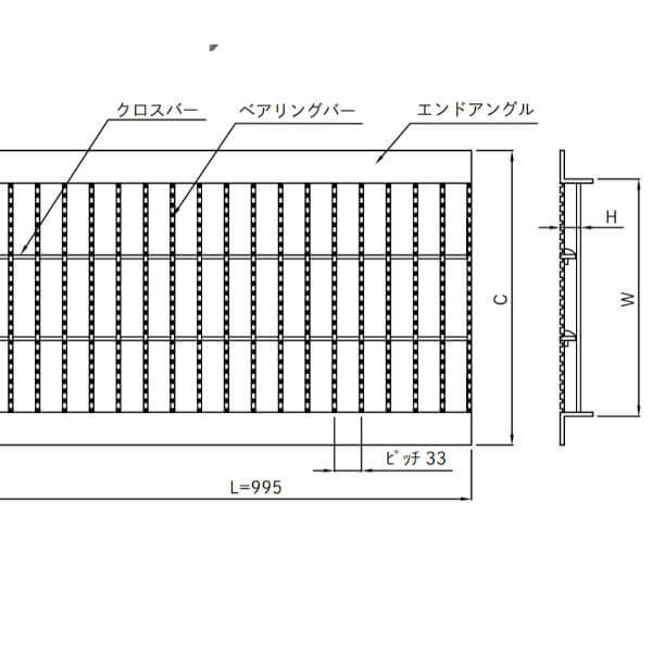 個人宅・現場配送不可 法人様限定商品 法山本店 ノンスリップ型U字溝用グレーチング 鋼板製 溶融亜鉛メッキ仕上げ 適用みぞ幅300ｍｍ HGUX-300-25 