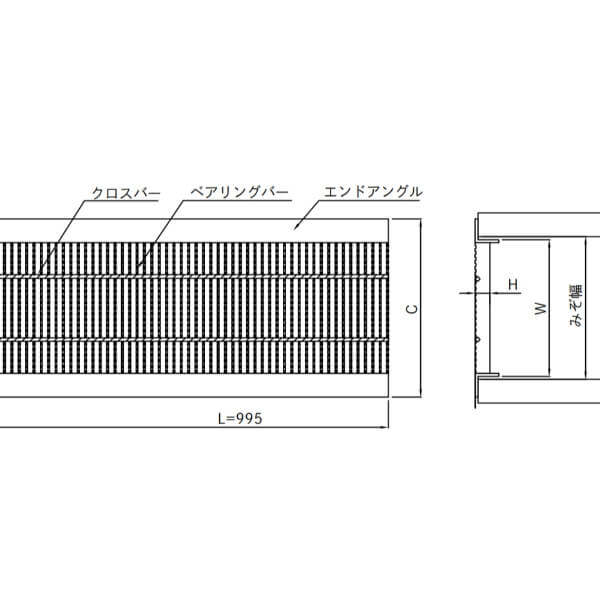個人宅・現場配送不可 法人様限定商品 法山本店 細目ノンスリップ型U字溝用グレーチング 鋼板製 溶融亜鉛メッキ仕上げ 適用みぞ幅240ｍｍ HUPX-240-19 
