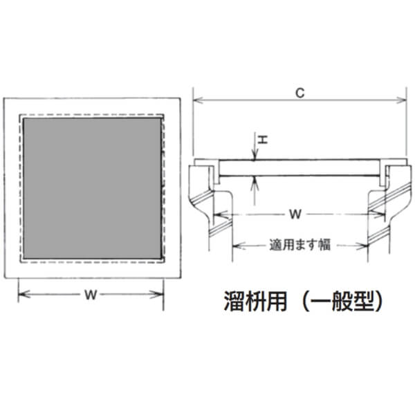個人宅・現場配送不可 法人様限定商品 法山本店 落ち葉落下防止型 つば付溜ますぶた用グレーチング 溜枡用（一般型） 鋼板製 適用ます幅180ｍｍ HGME-18-19 