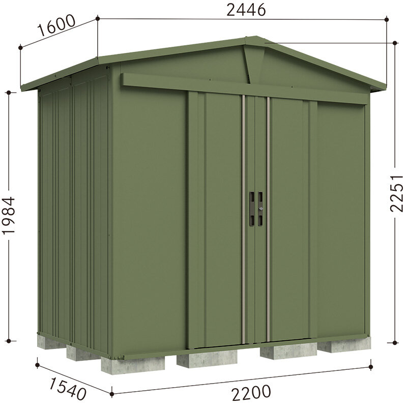 LSN-2215 田窪工業所 タクボ物置 三角屋根仕様ガーデニング物置 リジュー(LEISURE) 標準屋根 一般型:多雪型 